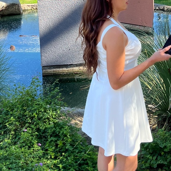 GUESS Womens White Sleeveless Embossed Dress - Picture 12 of 13